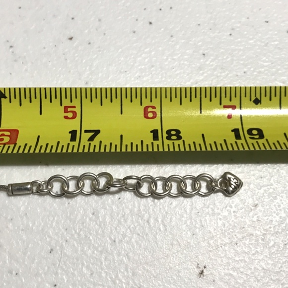 Brighton Pendant Necklace Satin Brushed Rhythms Silver Plate Reversible 17-18.5" - Picture 12 of 13